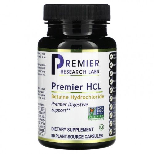 Premier Research Labs, Premier HCL, 90 капсул растительного происхождения