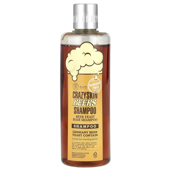 Crazy Skin, Beers Yeast Hair Shampoo, 10,58 унции