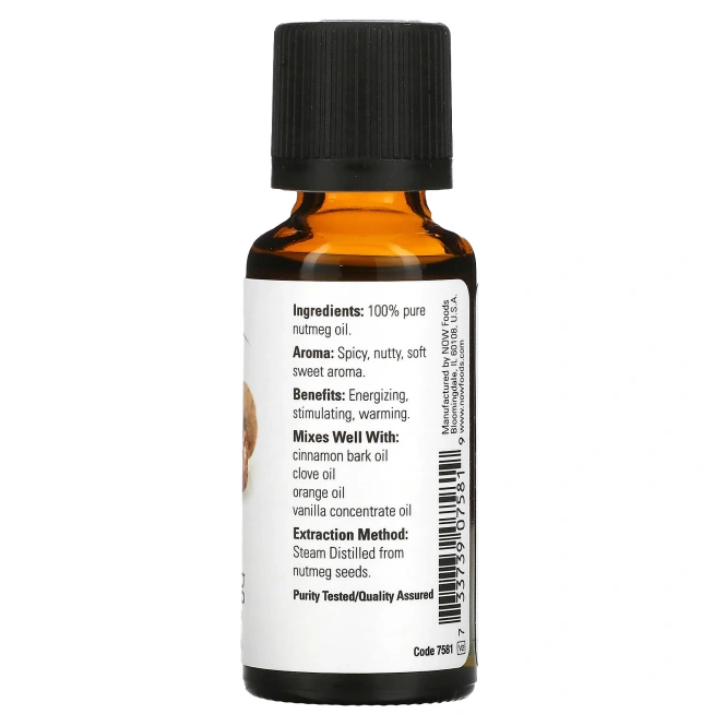 Now Foods, Эфирное масло, мускатного ореха, 30 мл