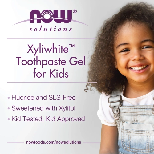 Now Foods, Solutions, XyliWhite, зубная паста-гель для детей, "Всплеск жвачки", 3 унции (85 г)