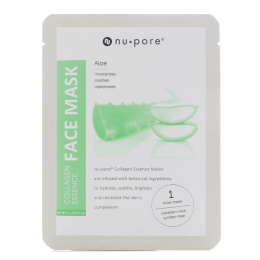 Nu-Pore, Collagen Essence Face Mask Set, алоэ и огурец, 2 одноразовые маски, 25 г (0,85 жидких унций) каждая