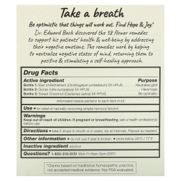 Bach, Hope & Joy Comfort Kit, 3 пипетки, по 20 мл (0,7 жидк. унц.)