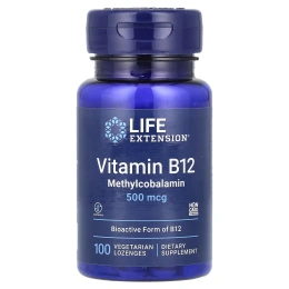 Life Extension, Витамин B-12, 500 мкг, 100 пастилок