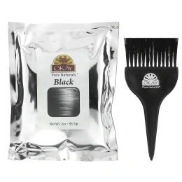 Okay Pure Naturals, Натуральная краска для волос из травяной хны, черный, 56,7 г (2 унции)