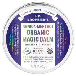 Dr. Bronner's, органический волшебный бальзам, арника и ментол, 57 г (2 унции)
