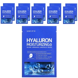 SOME BY MI, Hyaluron Moisturizing, увлажняющая тканевая маска с гиалуроновой кислотой для сияния кожи, 10 шт. по 25 г