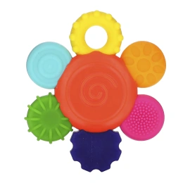 Sassy, Inspire The Senses®, цветочная погремушка для прорезывания зубов, для детей от 3 месяцев, 1 штука