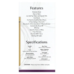 Now Foods, Ультразвуковой распылитель масел из натурального бамбука, 1 распылитель