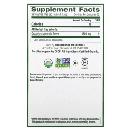 Traditional Medicinals, органическая ромашка, без кофеина, 16 упакованных чайных пакетиков, 20,8 г (0,74 унции)