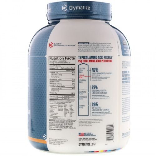 Dymatize Nutrition, ISO 100 гидролизат, 100% изолят сывороточного протеина, со вкусом апельсинового пирога, 5 фунтов (2,3 кг)