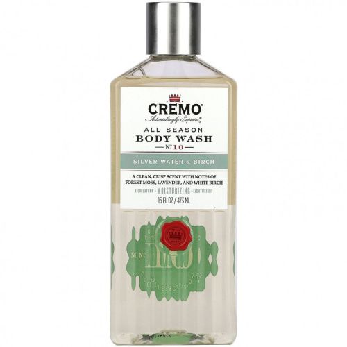 Cremo, All Season, Body Wash, No 10, Silver Water & Birch, 16 fl oz (473 ml)