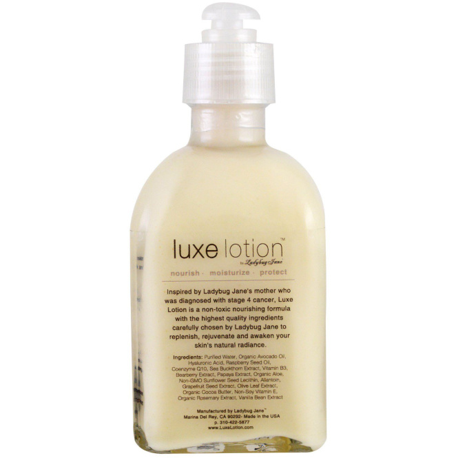 Luxe Beauty, Luxe Lotion, Роскошное увлажняющее средство для лица, тела и рук, ваниль, 8,5 жидких унций (251 мл)