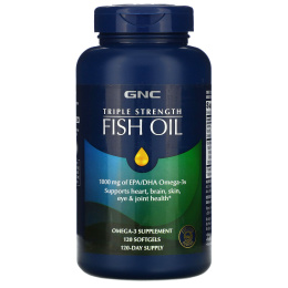 GNC, Triple Strength Fish Oil, 1000 mg, 120 Softgels