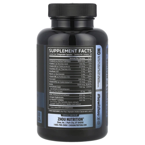 Zhou Nutrition, Iron Beard, 60 вегетарианских капсул