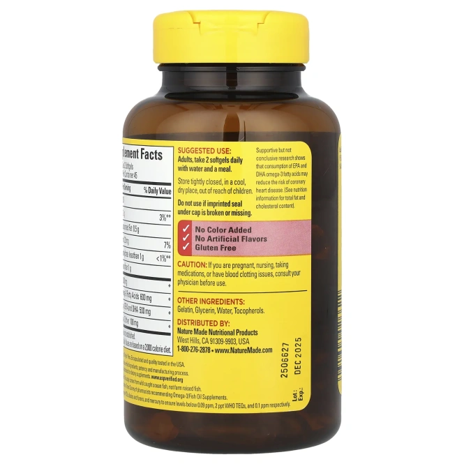 Nature Made, Рыбий жир, 90 мягких таблеток