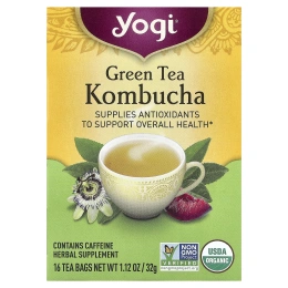 Yogi Tea, зеленый чай комбуча, 16 чайных пакетиков, 32 г (1,12 унции)
