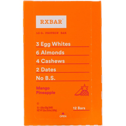 RXBAR, Protein Bar, Mango Pineapple, 12 Bars, 1.83 oz (52 g) Each