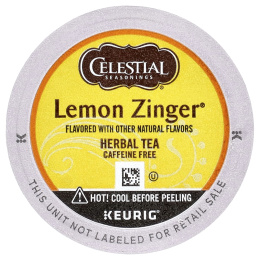 Celestial Seasonings, Herbal Tea, Lemon Zinger®, без кофеина, 12 капсул K-Cup, по 3,2 г (0,11 унции)