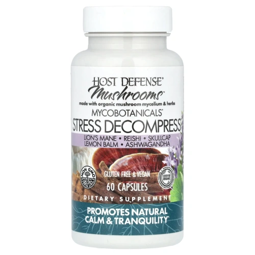 Fungi Perfecti, MycoBotanicals, Stress Decompress, 60 вегетарианских капсул