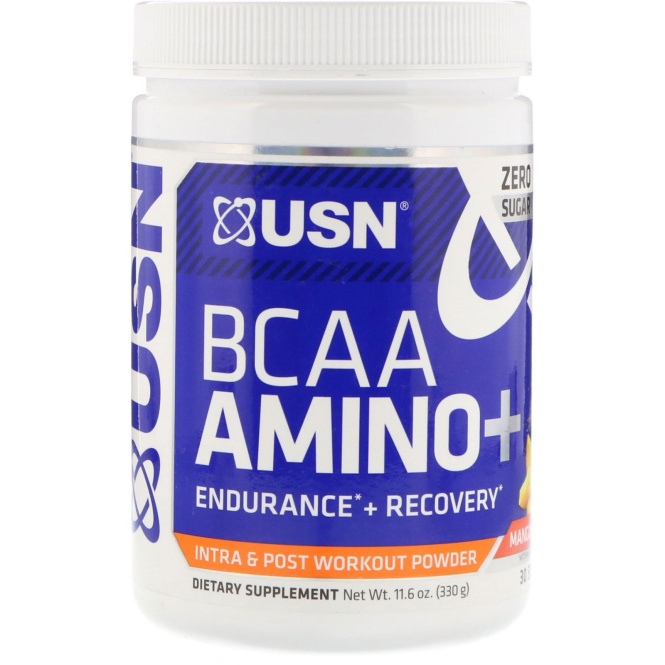 USN, BCAA Aminos Plus, Mango Pineapple, 11.6 oz (330 g)