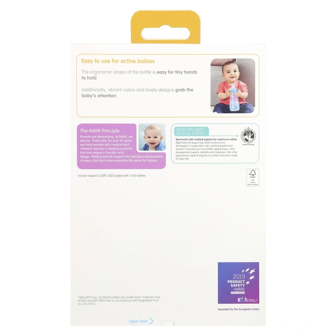 MAM, Easy Active, детская бутылочка, от 4 месяцев, 2 шт.