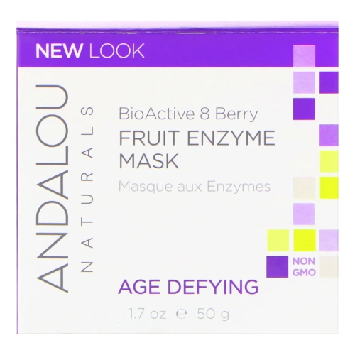 Andalou Naturals, Фруктовая ферментная маска, биоактивный комплекс 8 ягод, антивозрастная, 1,7 унции (50 г)