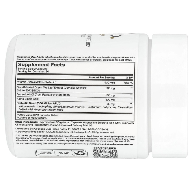 Codeage, M-Burn Optimized, 60 растительных капсул