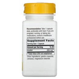 Nature's Way, Инозитол, один раз в день, 500 мг, 100 капсул