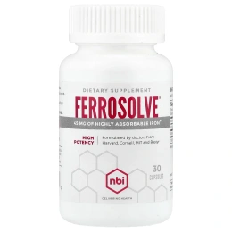 NBI, Ferrosolve®, высокая эффективность, 30 капсул