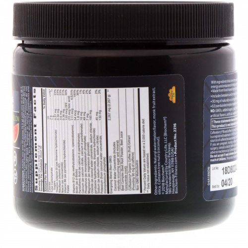 Biochem, Beet Energizer, со вкусом арбуза, 3,5 унц. (99,6 г)