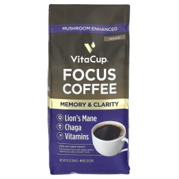 VitaCup, Focus Mushroom Coffee, молотый, средней темной обжарки, 284 г (10 унций)