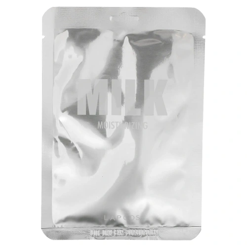 Lapcos, тканевая маска с молоком, увлажняющая, 1 шт., 30 мл (1,01 жидк. унции)
