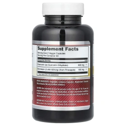 Amazing Nutrition, Кверцетин бромелайн, 120 растительных капсул