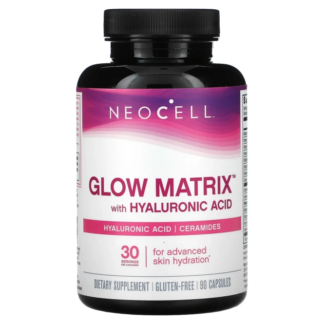 Neocell, Улучшенный увлажнитель кожи Glow Matrix, 90 капсул