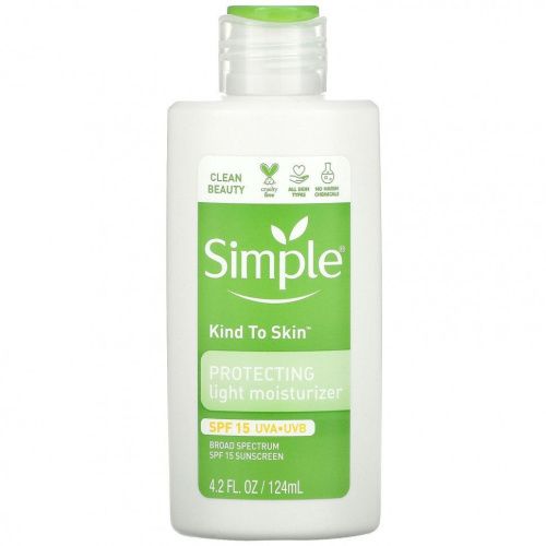 Simple Skincare, Kind to Skin, легкое защитное увлажняющее средство, SPF 15, 124 мл (4,2 жидк. Унции)