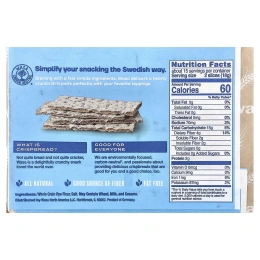 Wasa Flatbread, хлебцы, светлый ржаной, 270 г (9,5 унции)