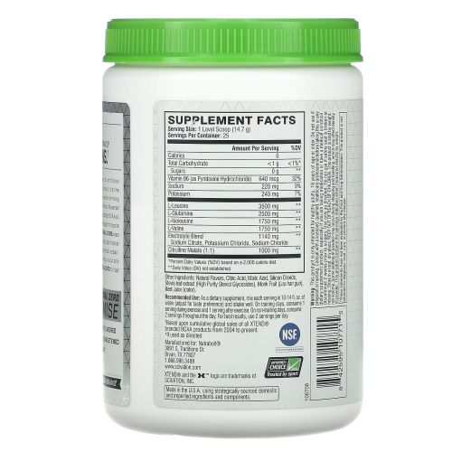 Xtend, The Original, Natural Zero, 7 г аминокислот с разветвленной цепью (BCAA), со вкусом клубники и киви, 367,5 г (13 унций)