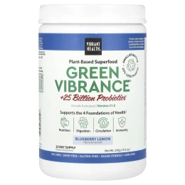 Vibrant Health, Green Vibrance, версия 21.0, голубика и лимон, 292 г (10,3 унции)