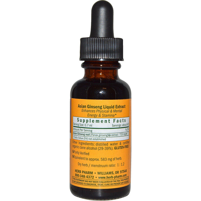 Herb Pharm, Женьшень, 1 жидкая унция (30 мл)
