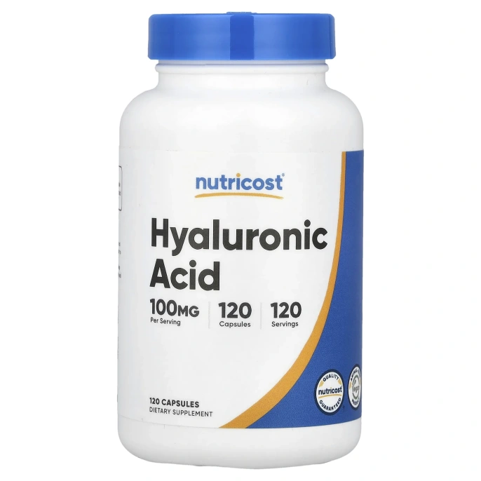 Nutricost, гиалуроновая кислота, 100 мг, 120 капсул