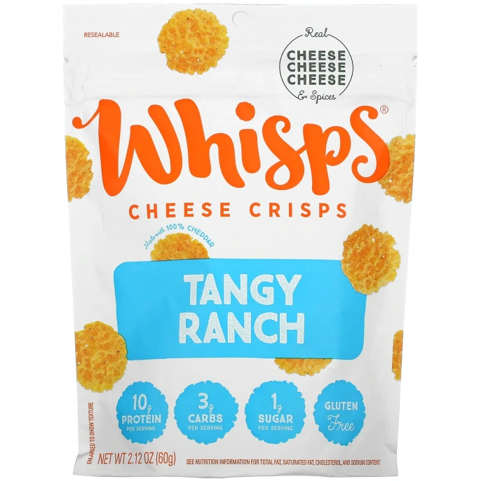 Whisps, Cheese Crisps, острый чеддер с ранчо, 60 г (2,12 унции)