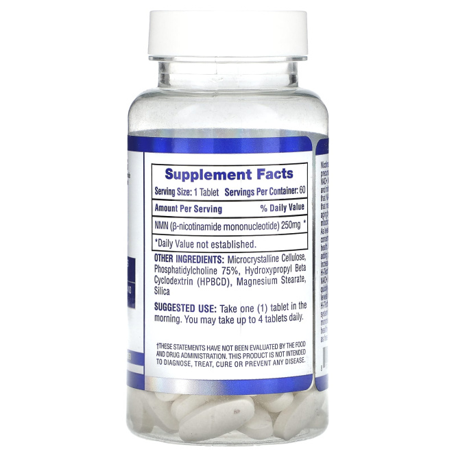 Hi Tech Pharmaceuticals, NMN, 250 мг, 60 таблеток
