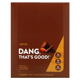 Dang, Keto Bar, Crazy Rich Chocolate with Sea Salt, 12 Bars, 1.4 oz (40 g) Each