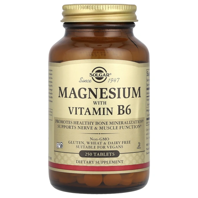 Solgar Magnesium with vitamin B6 tablets 250 таблеток