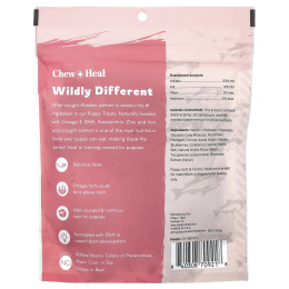 Chew + Heal, Вкусные лакомства для щенков, для собак, с лососем, 142 г (5 унций)
