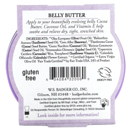 Badger Company, Органическое масло для кожи живота, какао-масло и календула, 56 г (2 oz)