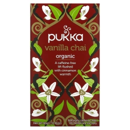 Pukka Herbs, Ванильный чай, без кофеина, 20 пакетиков, 1,41 унции (40 г)
