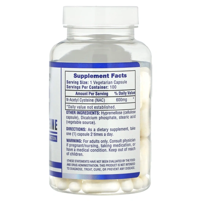 Hi Tech Pharmaceuticals, NAC, N-ацетилцистеин, 600 мг, 100 капсул