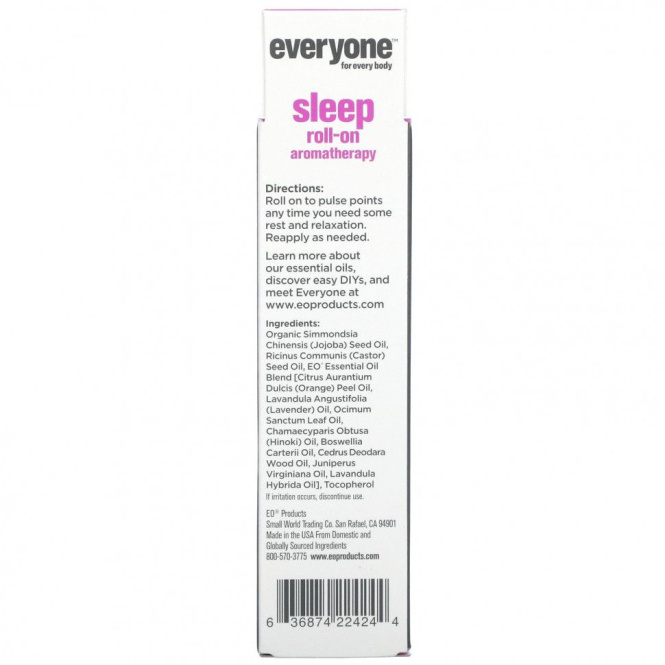 Everyone, Шариковая ароматерапия, для сна, 10 мл (0,33 жидк. Унции)
