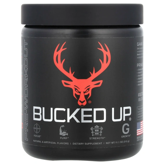 Bucked Up, Перед тренировкой, сочная малина 10,56 унции (299 г)